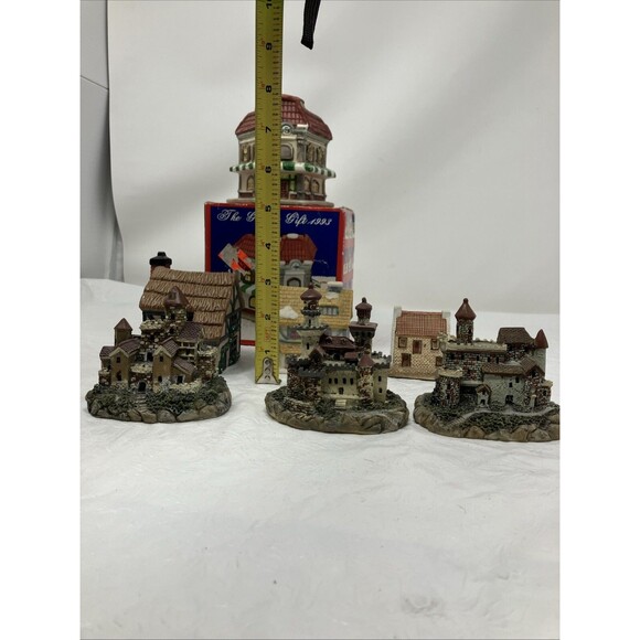 Miniature Houses Christmas Village Castle Bell Ornament Mixed Lot - Picture 2 of 16